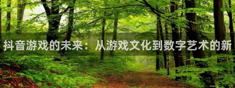bbin视讯官网价 5O6917 bbin视讯：抖音游戏的未来：从游戏文化到数字艺术的新